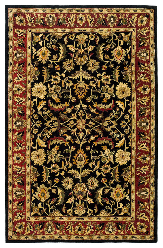 Safavieh Heritage Hg953A Black, Red Area Rug, 6' X 9'