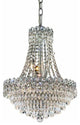 Elegant Century Dining Room Light, Chrome Finish With Royal Cut Crystal