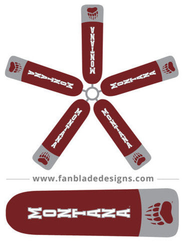 University of Montana Fan Blade Covers, Set of 5