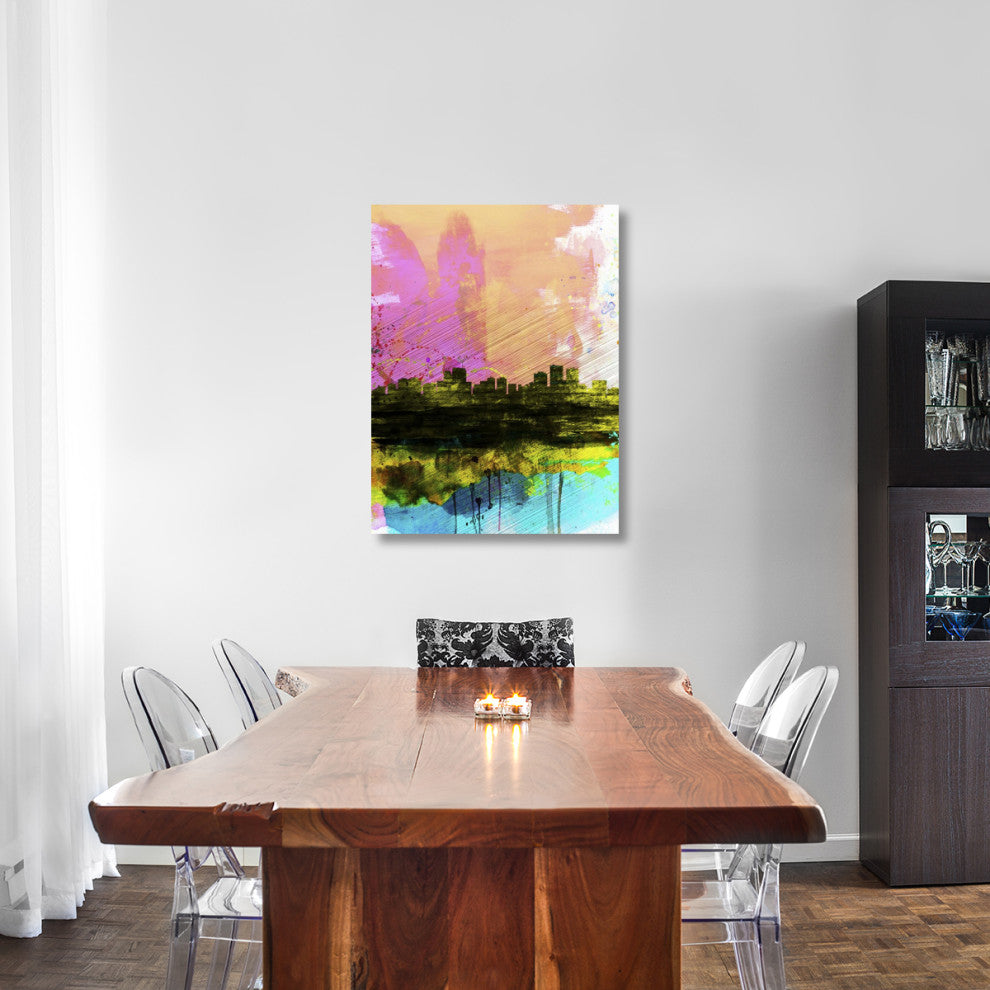 "Anchorage Watercolor Skyline" Fine Art Print