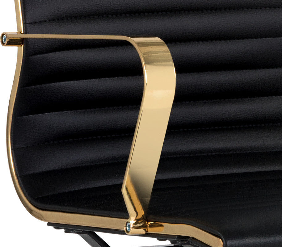 Jessica Office Chair, Gold, Black