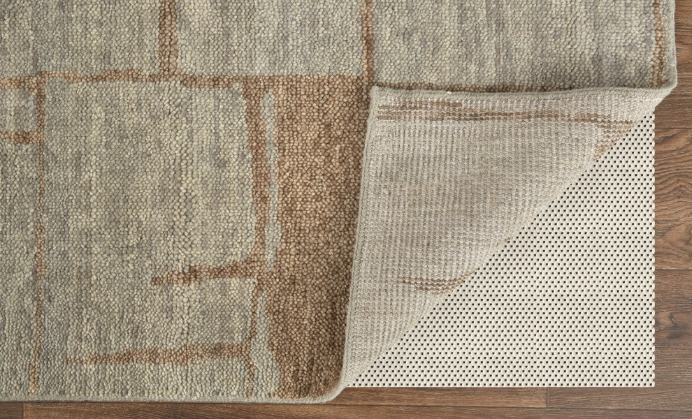 Sutton T6003 Transitional/Industrial/Casual Area Rug, Tan/Orange, 5'6"x8'6"