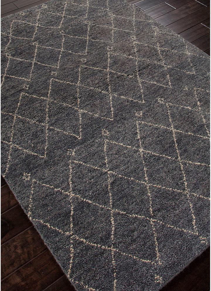 Jaipur Living Casablanca Hand-Knotted Trellis Gray/White Area Rug, 9'x12'