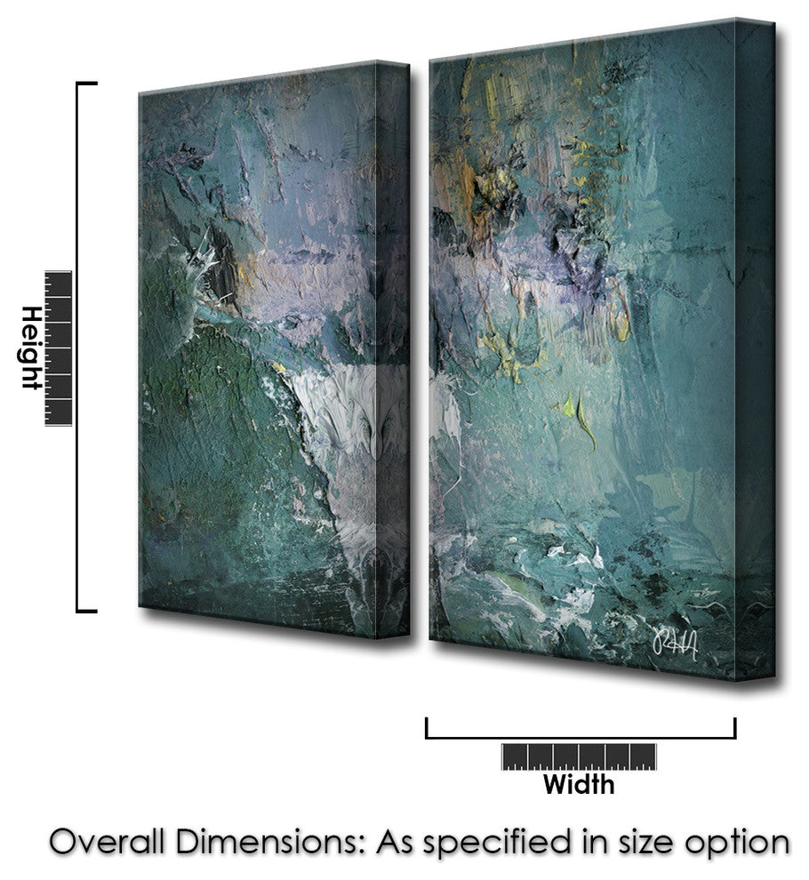 Abstract ABS XI, Canvas Wall Art, 24"x12" 2-Panels