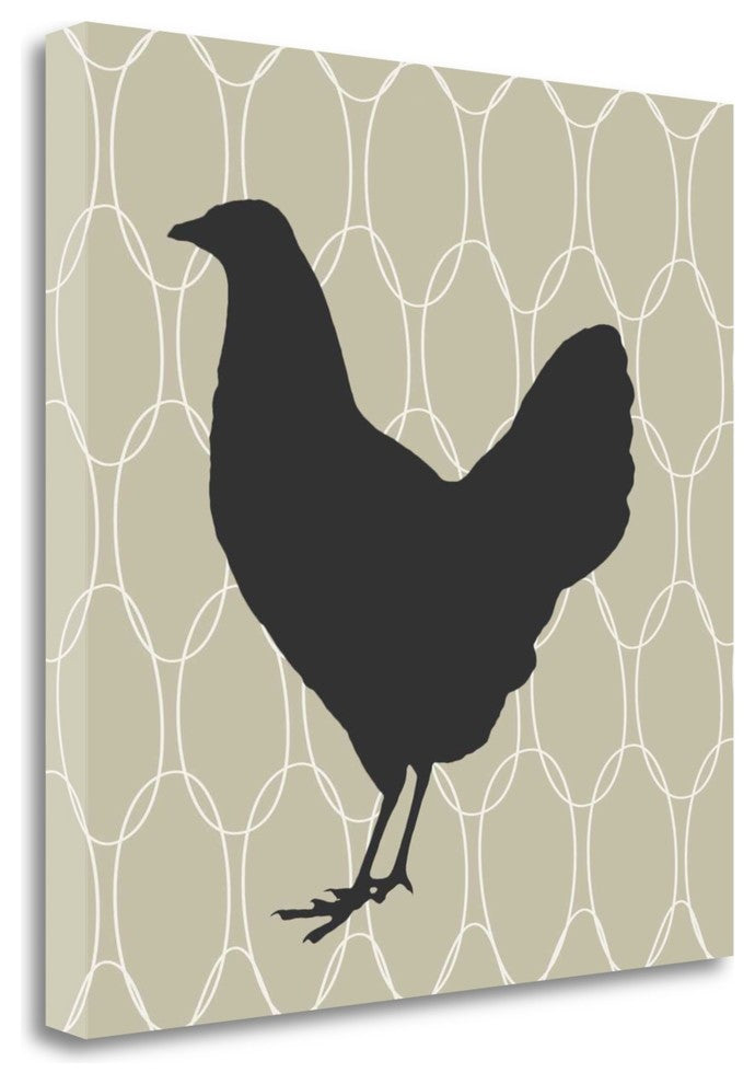 "Cluck - Cluck" By Sabine Berg,Ready to Hang Giclee Print on Gallery Wrap Canvas