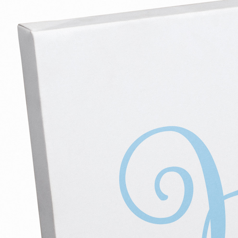 Hello World 12"x36" Canvas Wall Art, Blue