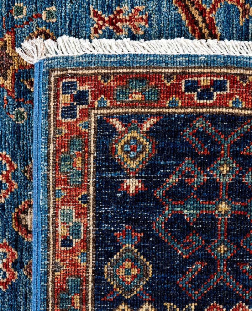 Serapi One-of-a-Kind Hand-Knotted Area Rug Light Blue, 5'11" x 8'11"