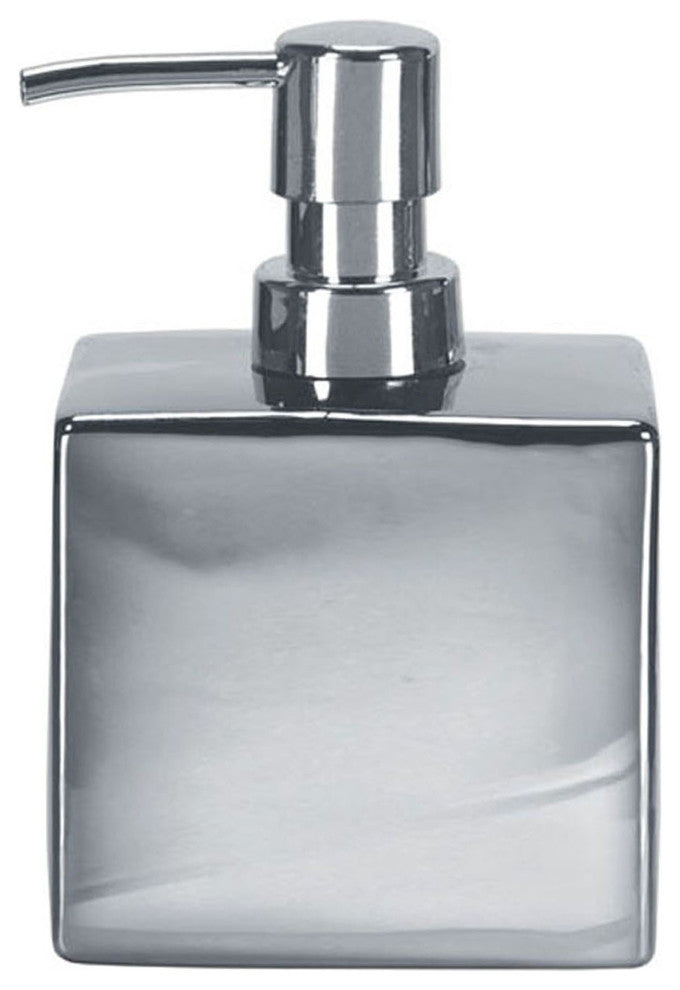 Elegant Silver Bathroom Accessories Set, Soap Dispenser