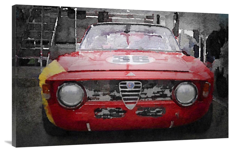 "1967 Alfa Romeo GTV Watercolor" Fine Art Print