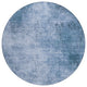 Machine Washable Indoor/Outdoor Chantille ACN1903 Blue 8' x 8' Round Rug
