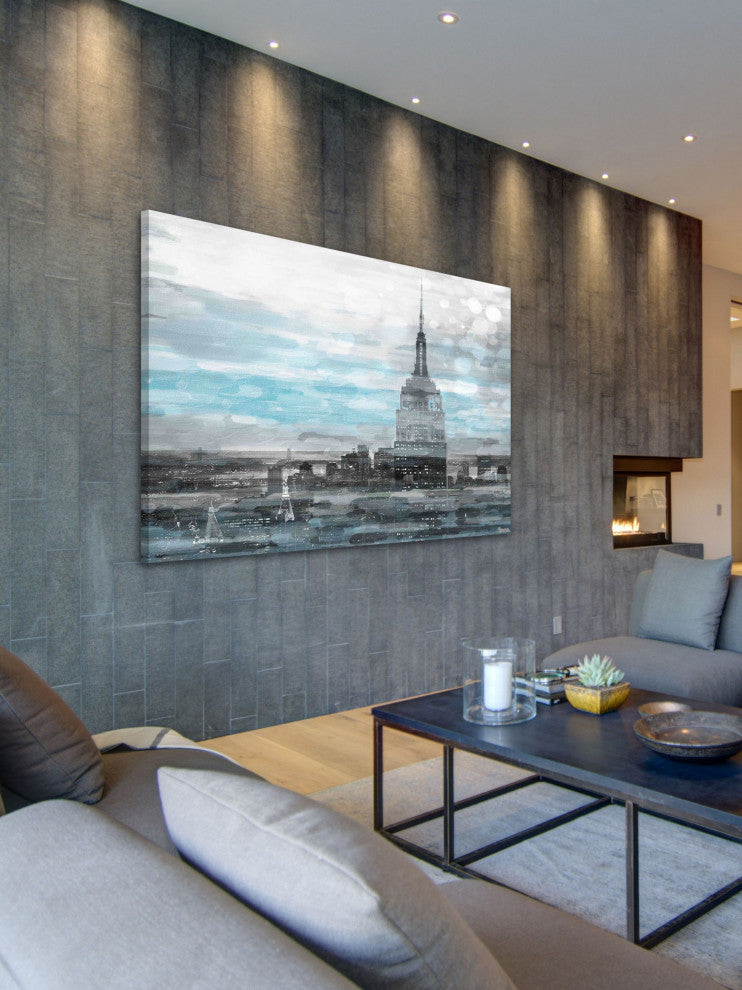 "Blue City Hues" Print on Canvas, 45"x30"