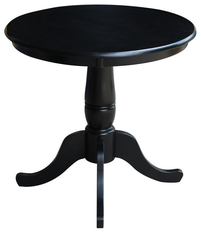 International Concepts 30" Round Dining Table in Black