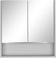 Ozark 24" Medicine Cabinet with Mirror, 3 Inner Shelves, and Open Shelf, White