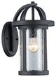 ANGELO Transitional 1 Light Black Outdoor Wall Sconce 14"