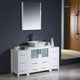 Torino 54" White Modern Bathroom Vanity With 2 Side Cabinets, FFT3112CH