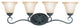 Woodbridge Lighting Jamestown 4-light Steel & Glass Bathroom Light in Black