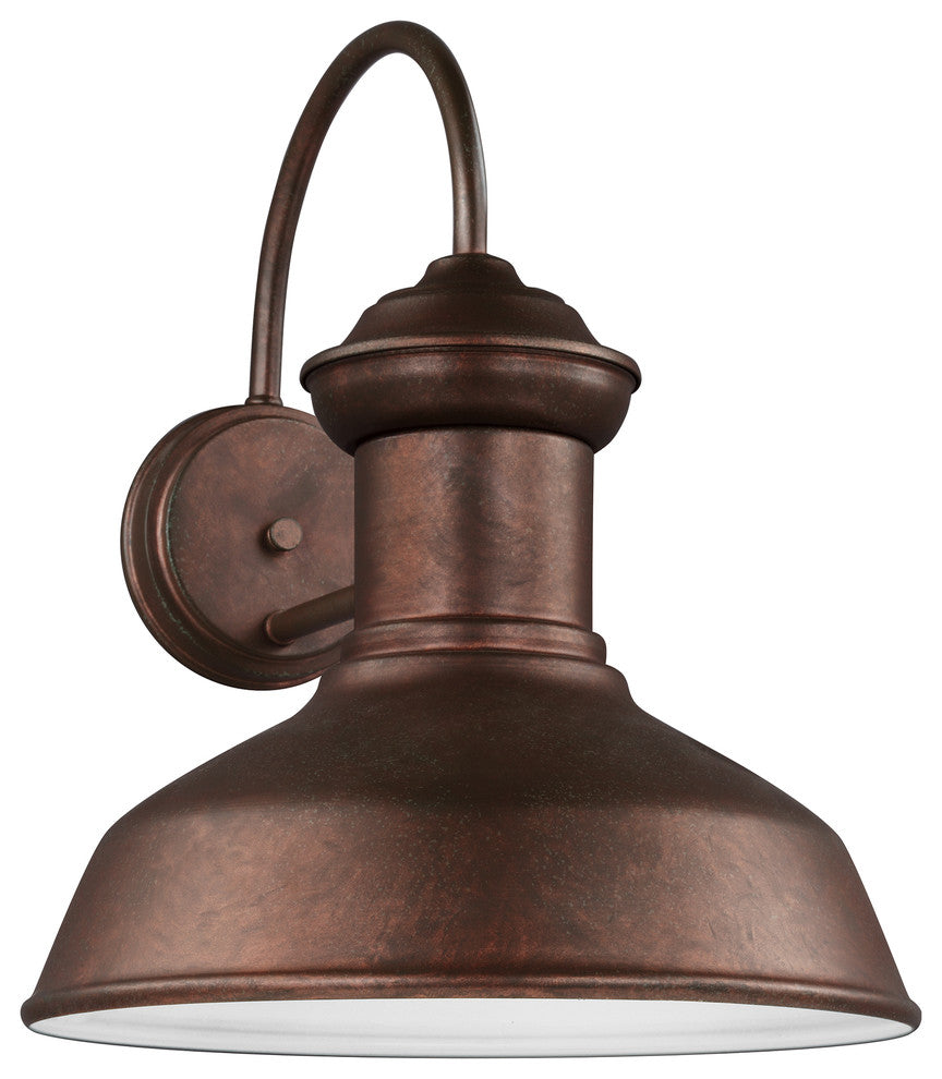 Generation Lighting Lighting Large 1-Light Outdoor Lantern, Weathered Copper