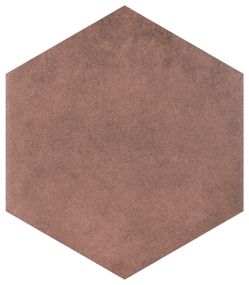 Matter Hex Red Porcelain Floor and Wall Tile
