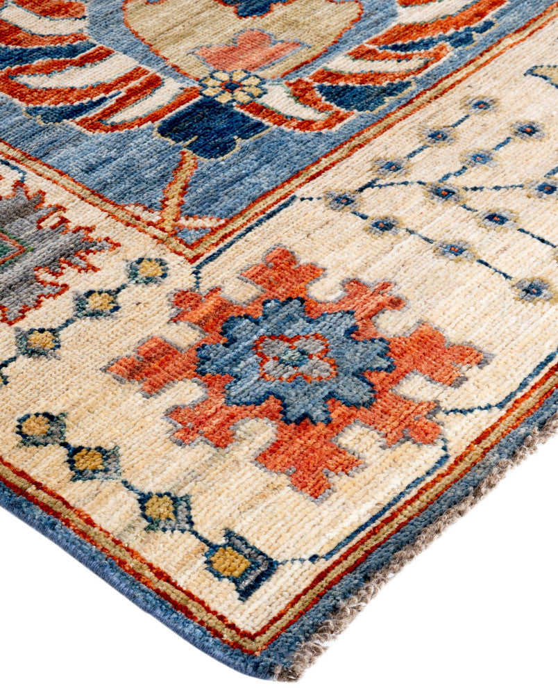 Oushak One-of-a-Kind Hand-Knotted Area Rug Light Blue, 8'0" x 10'0"