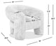 Avalon 35" Genuine Sheepskin Fur Split Barrel Back Accent Chair, Natural Blonde