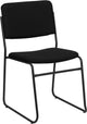 Flash Furniture Hercules Sled Base Stacking Chair in Black