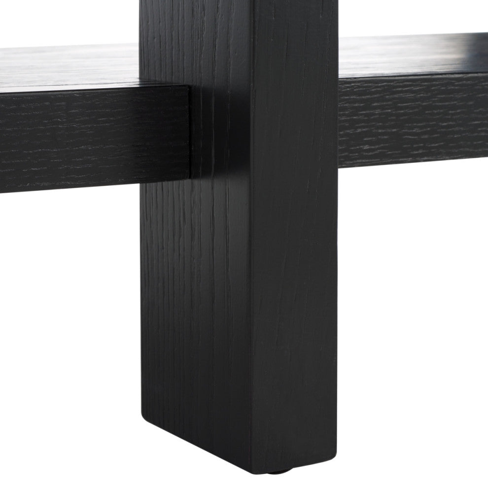 Safavieh Couture Quigley Rectangle Wood Console Table, Black