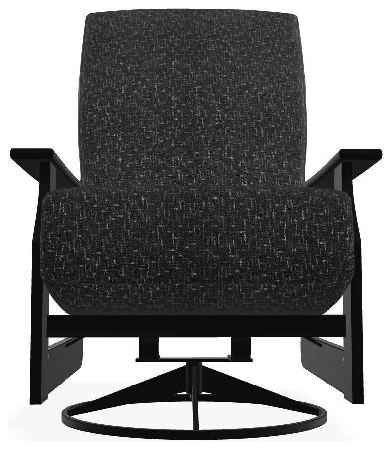 St. Catherine Deep Seat Outdoor Swivel Rocker, Hither Char/Black