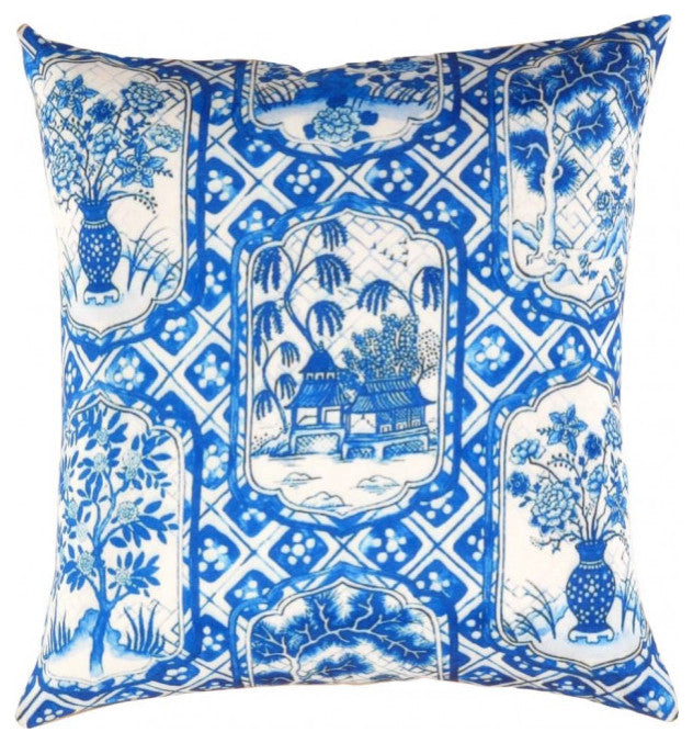 Turkish Fine Silk Oriental Design Pillow 16"