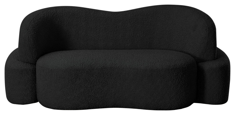 Principessa Boucle Fabric Chair, Black, Loveseat
