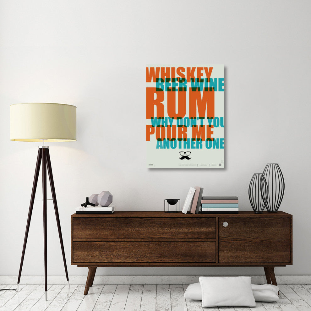 "Whiskey, Beer and Wine Poster" Fine Art Print