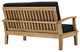 Modern Urban Outdoor Patio Rattan and Wicker 3-Piece SetSofa Set Natural Black