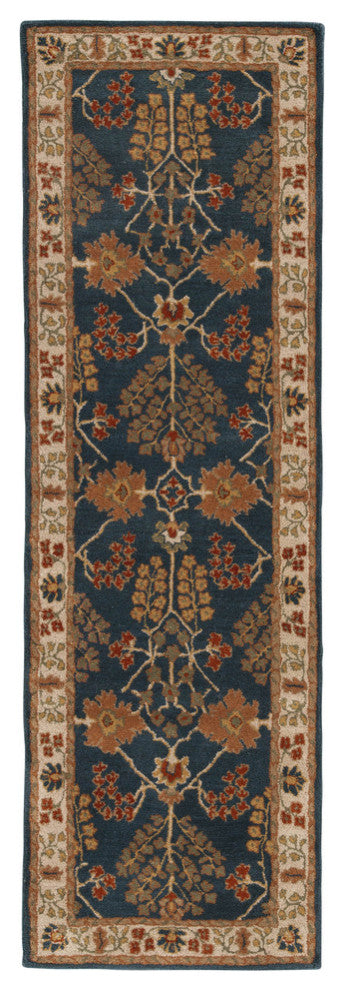 Jaipur Living Chambery Handmade Floral Blue/Multicolor Runner Rug, 2'6"x8'