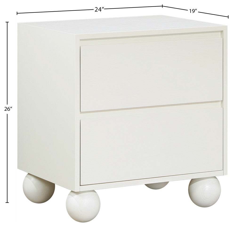 Kent Bedroom Set, Cream, Nightstand