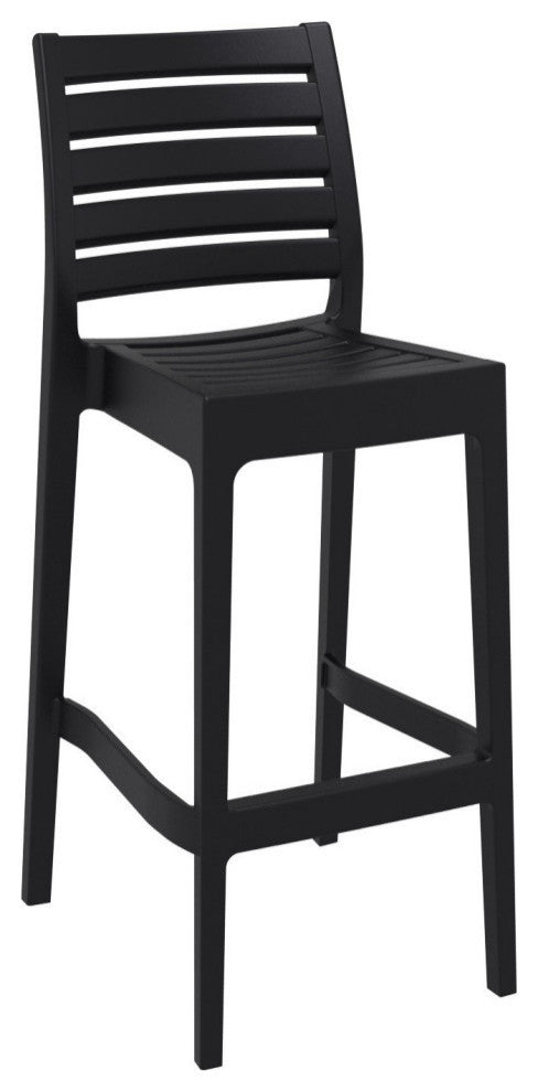 Sky Ares Square Bar Set With 2 Barstools Black