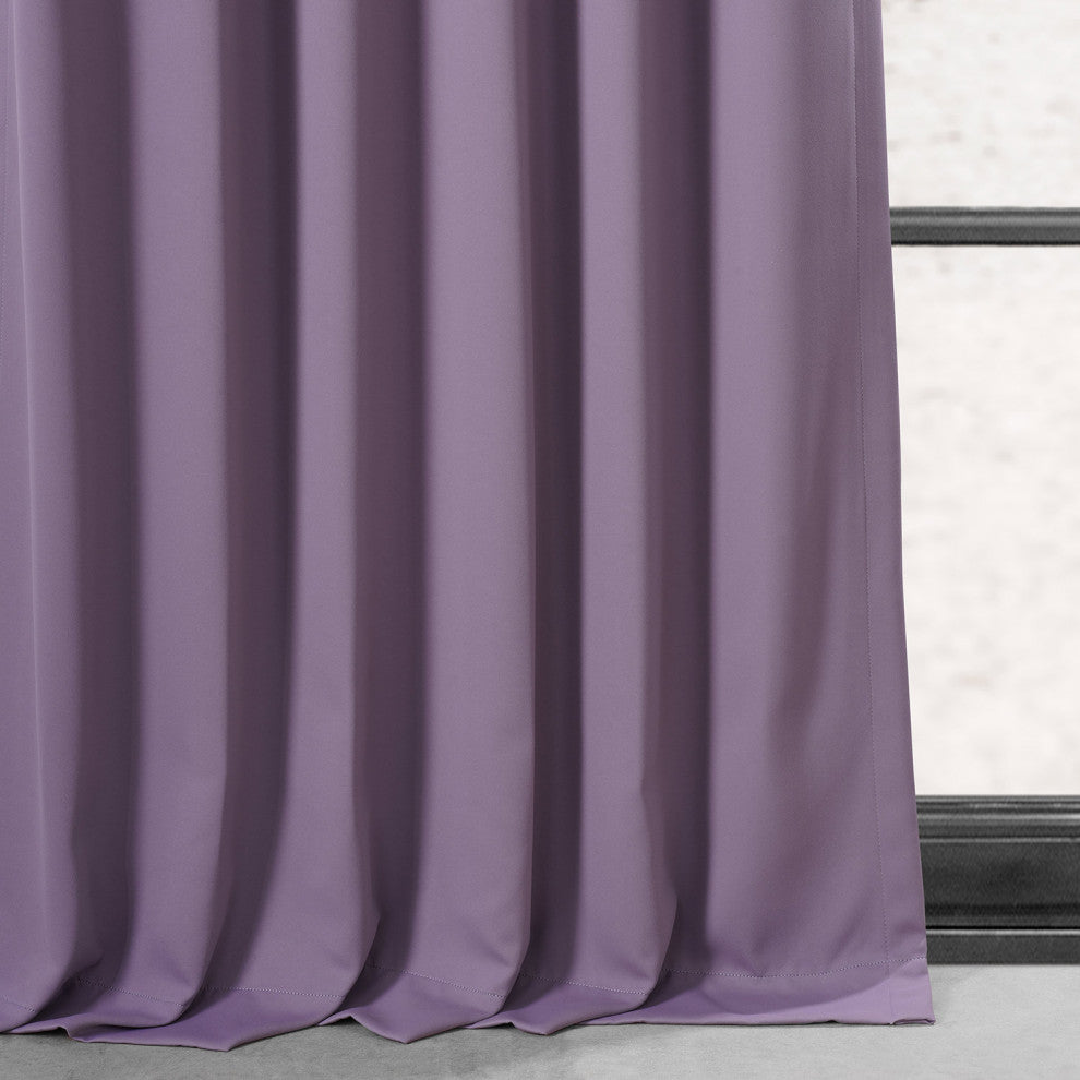 Boho Purple Performance Woven Blackout Curtain Pair, 50W x 120L