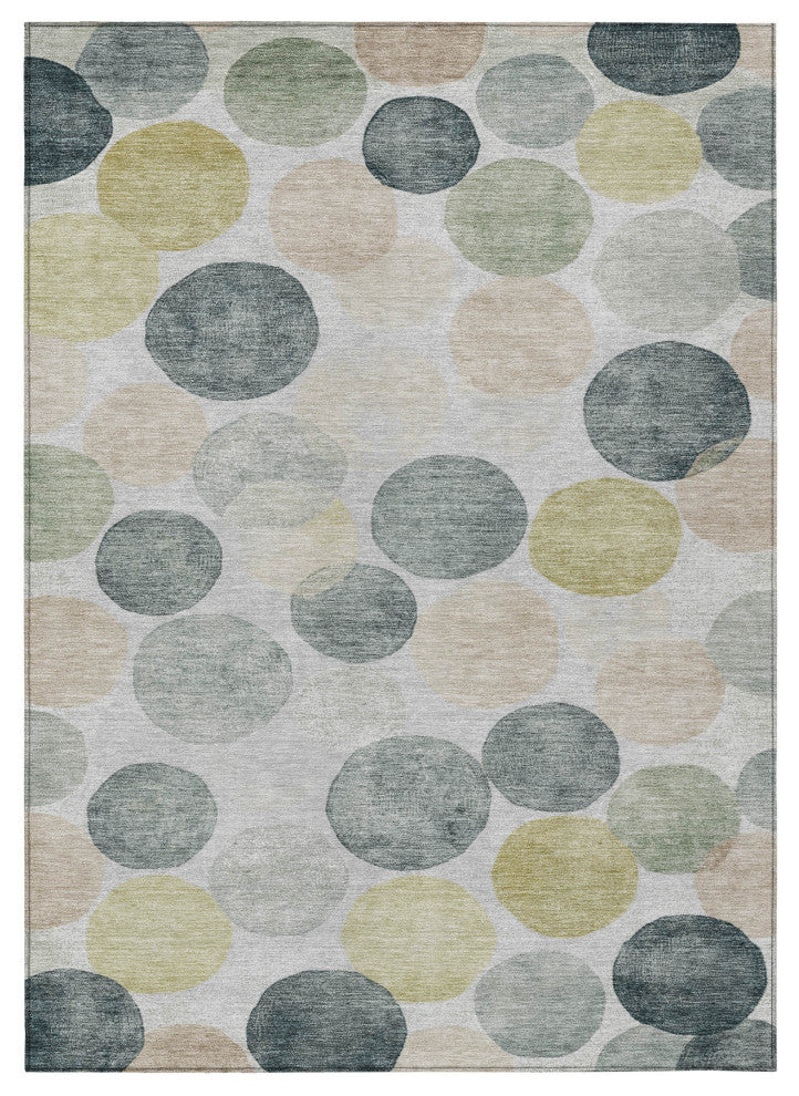 Machine Washable Indoor/Outdoor Chantille ACN1898 Gray 3' x 5' Rug