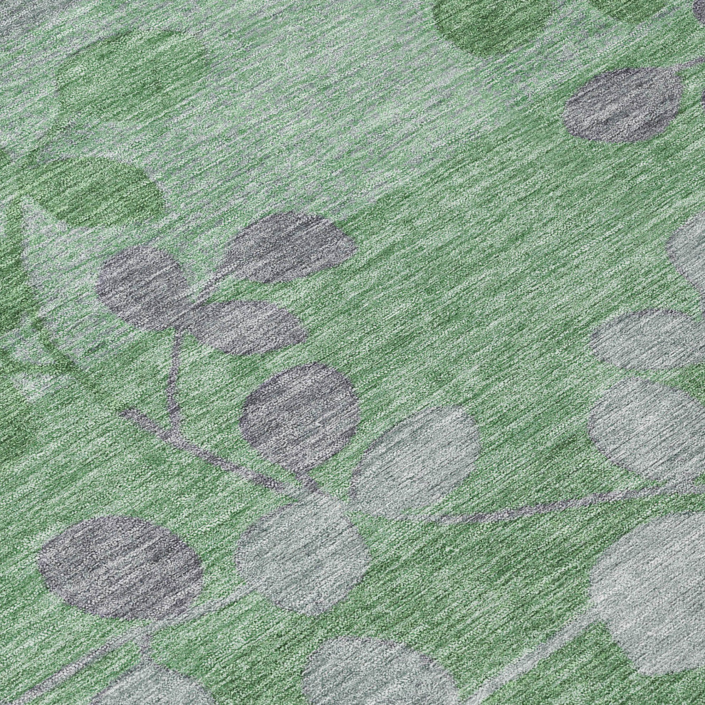 Machine Washable Indoor/Outdoor Chantille ACN1900 Green 5' x 7'6" Rug