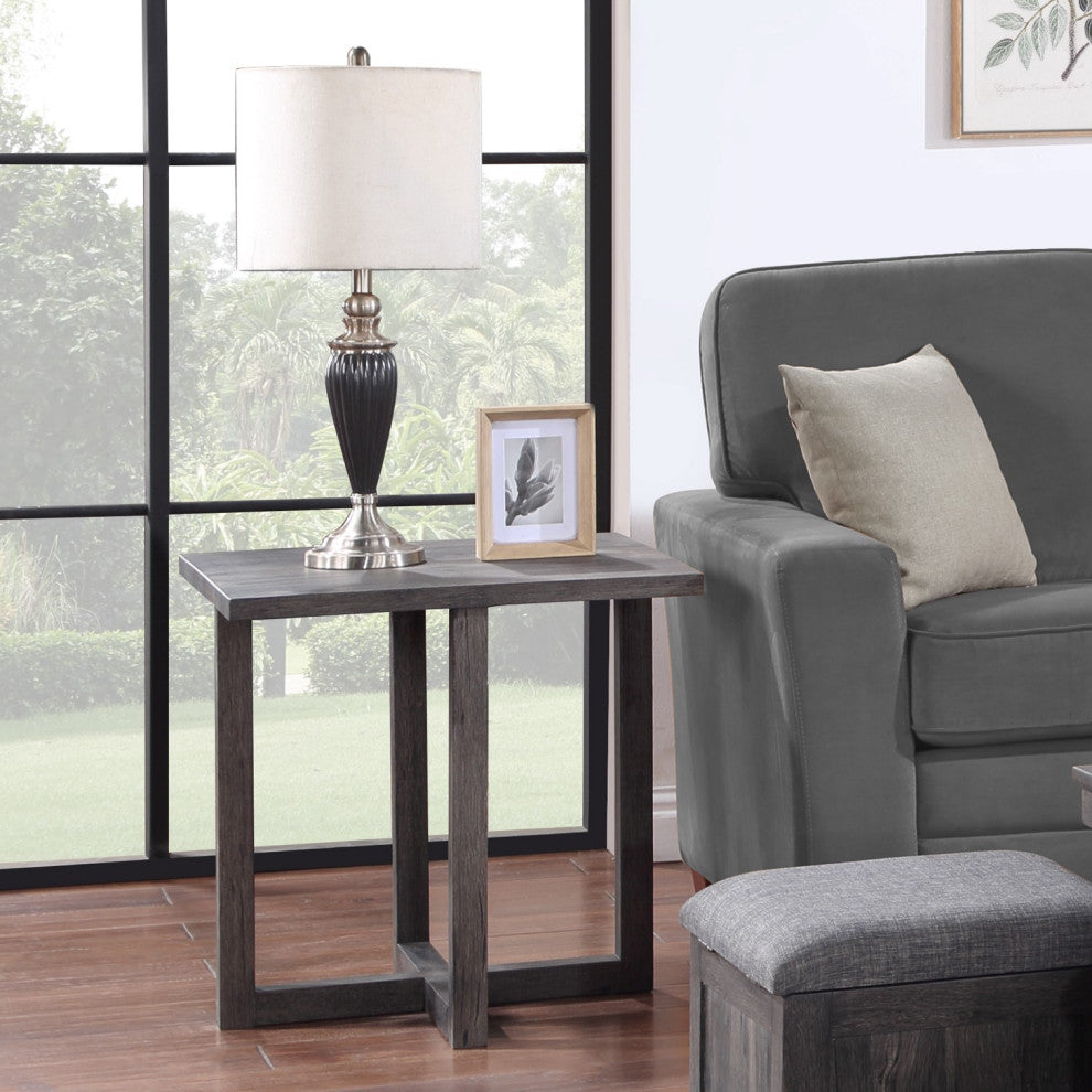 Moseberg End Table, Rustic Wood