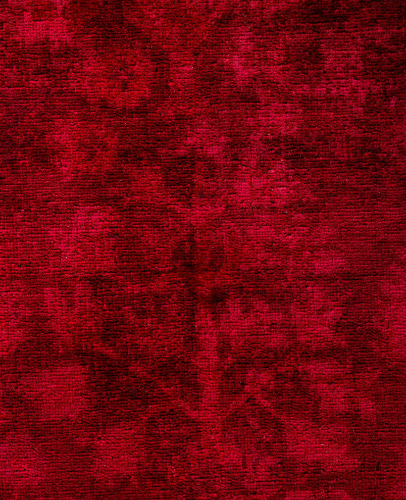 Overdyed One-of-a-Kind Hand-Knotted Area Rug Red, 3' 1" x 5' 0"