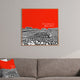 Deny Designs Bird Ave Wisconsin Badgers Red Framed Wall Art