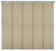 Aldi 5-Panel Track Extendable Vertical Blinds 58-110"W