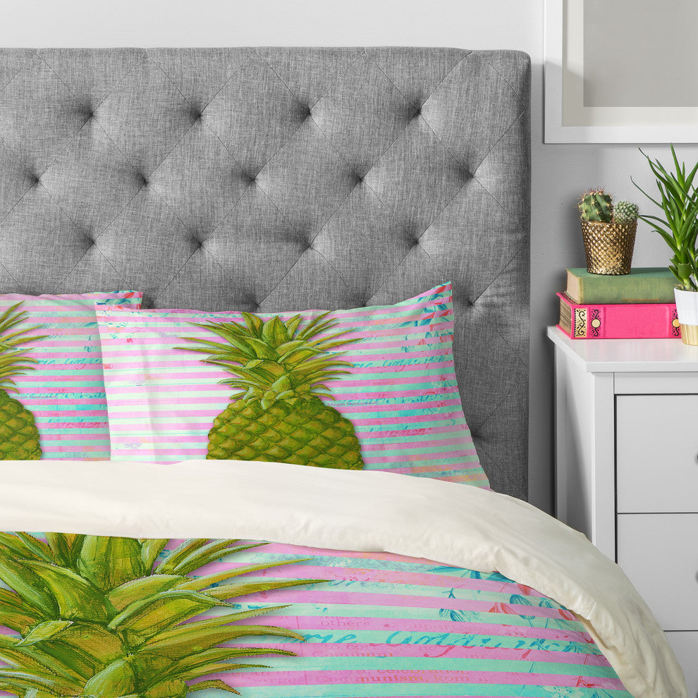Deny Designs Madart Inc. Striped Pineapple Pillowcase