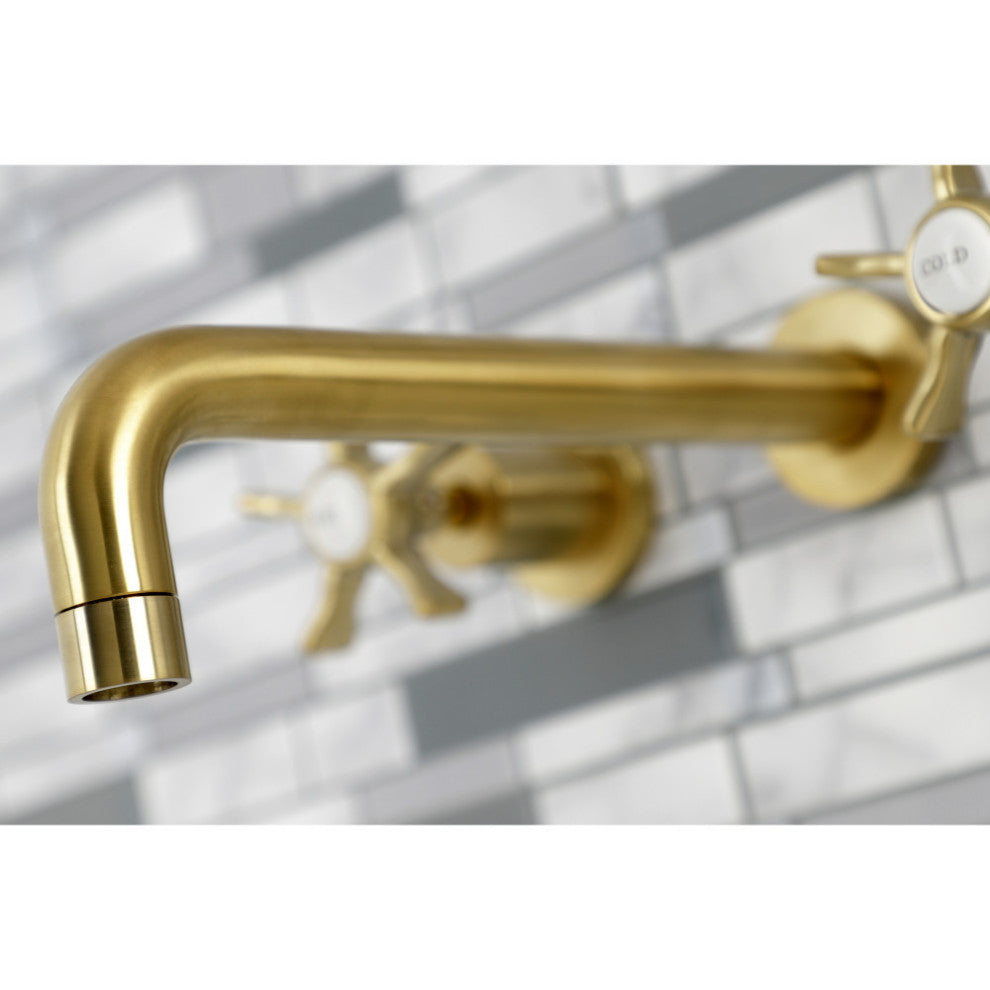 KS8027NX Two-Handle Wall Mount Tub Faucet, Brushed Brass