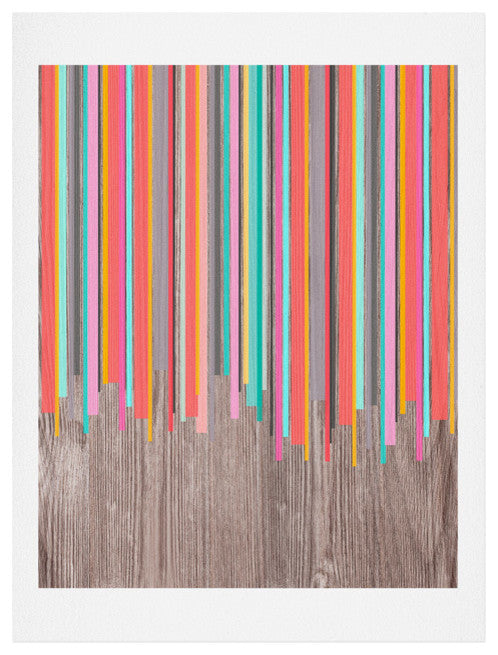 Deny Designs Iveta Abolina Stripe Happy Art Print