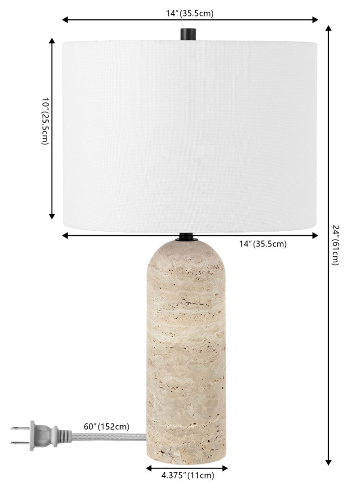 Safavieh Jolene 24" Table Lamp, Ivory