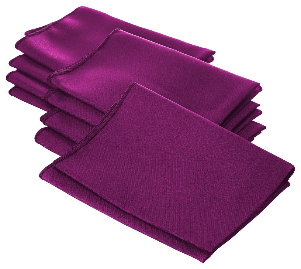 LA Linen Polyester Poplin Napkin, 10 Pack, Magenta