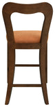 GDF Studio 25.5" Modern Armless Counter Stools, Set of 2, Walnut/Caramel