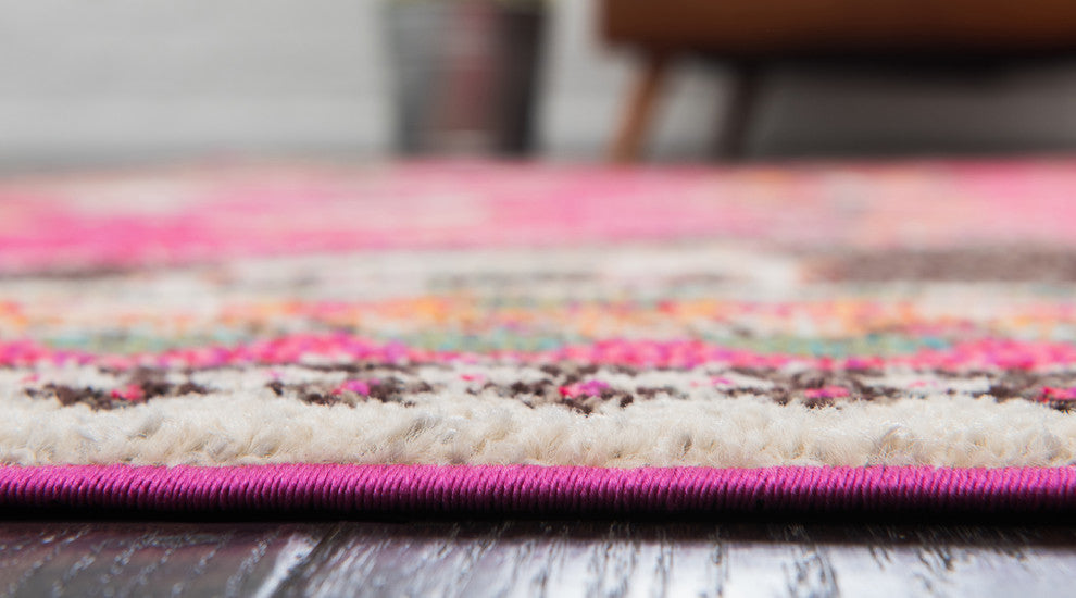 Unique Loom Pink Cuyahoga Sedona 7' 0 x 10' 0 Area Rug