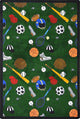 Games People Play Rug, Multi-Sport, 3'10"x5'4", Green