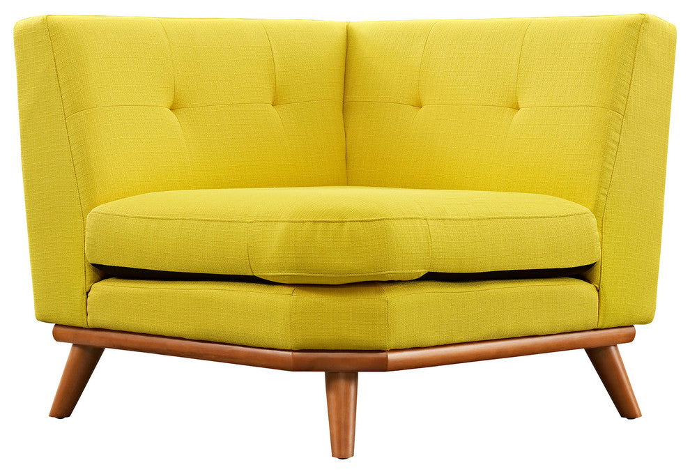 Modern Contemporary Corner Sofa , Yellow, Fabric